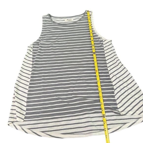 Madewell Striped Tank Top Gray White Sleeveless Casual Women's Size S - Picture 6 of 10